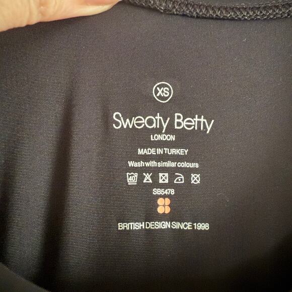 SWEATY BETTY | Black Ace Midi Dress Racerback travel Dress | Extra Small - Picture 6 of 8